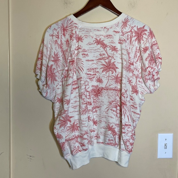 THE GREAT. White and Red Floral Top - Picture 2 of 8